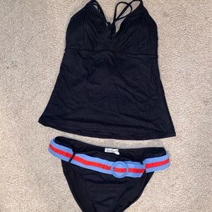 Jessica Simpson Black Tankini